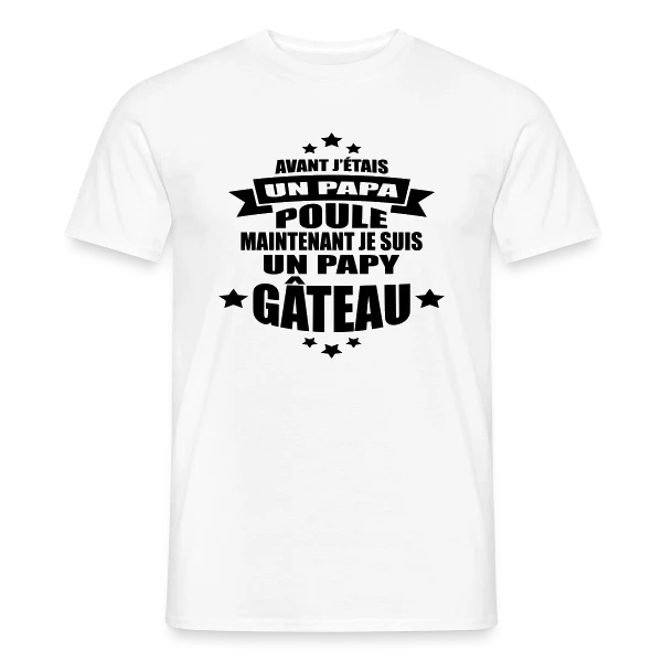 Maquette de T-shirt homme « Papy Gâteau : Le Meilleur Grand-Père Affectueux » à personnaliser