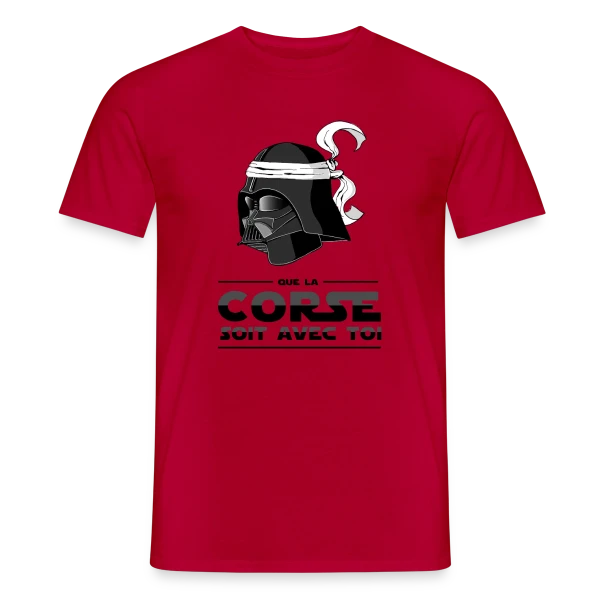 Maquette de T-shirt homme « Dark Vador Corse Humour » à personnaliser