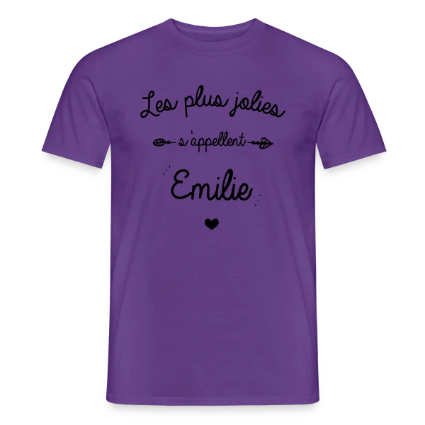 Prénom 'Émilie' - Le Cadeau Personnalisé Idéal sur T-shirt homme