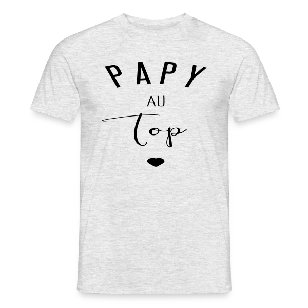 Maquette de T-shirt homme « Papy au Top » à personnaliser