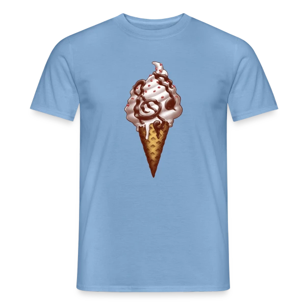 Maquette de T-shirt homme « Mélodie Glacée » à personnaliser