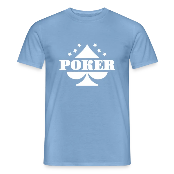 Maquette de T-shirt homme « Poker, J'adore ! » à personnaliser