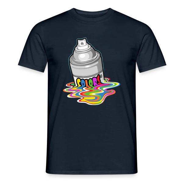 Maquette de T-shirt homme « Melting Spray : Création Urbaine Éclatante » à personnaliser
