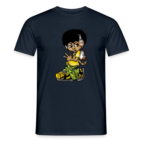 Maquette de T-shirt homme « B-boy Hip Hop Vintage » à personnaliser