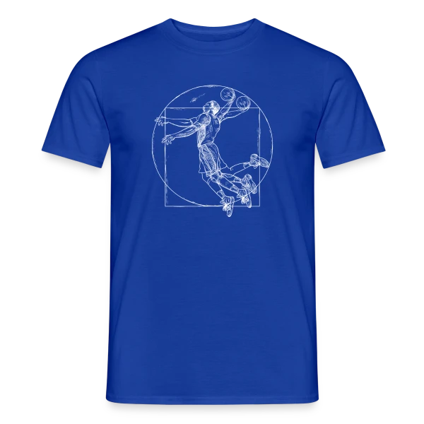 Maquette de T-shirt homme « Homme de Vitruve Basketteur : Art & Sport » à personnaliser