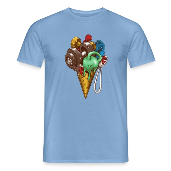 Maquette de T-shirt homme « Fitness Givré » à personnaliser