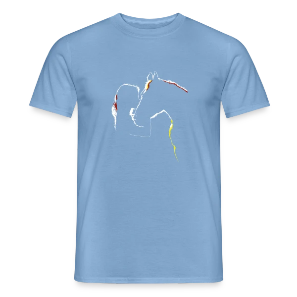 Silhouette Cavalière Abstraite sur T-shirt homme