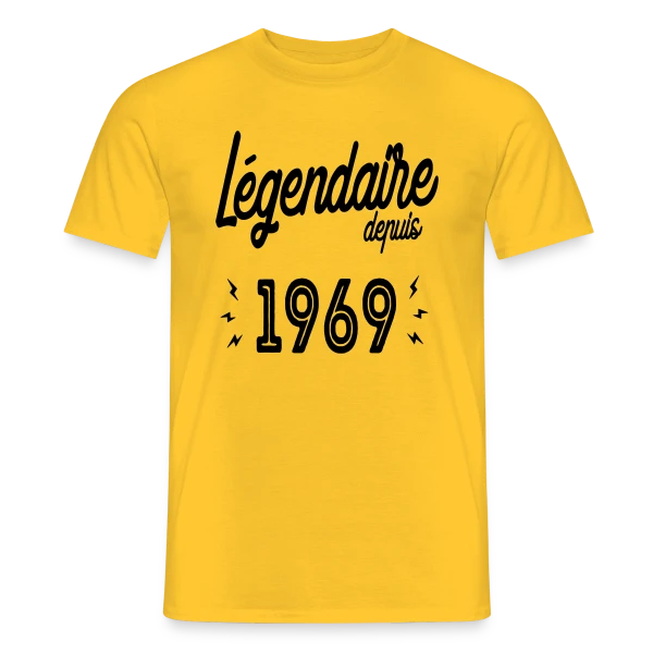 Légendaire 1969 - Cadeau Anniversaire Vintage sur T-shirt homme