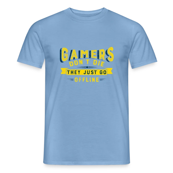 Maquette de T-shirt homme « Humour Gamer Offline » à personnaliser