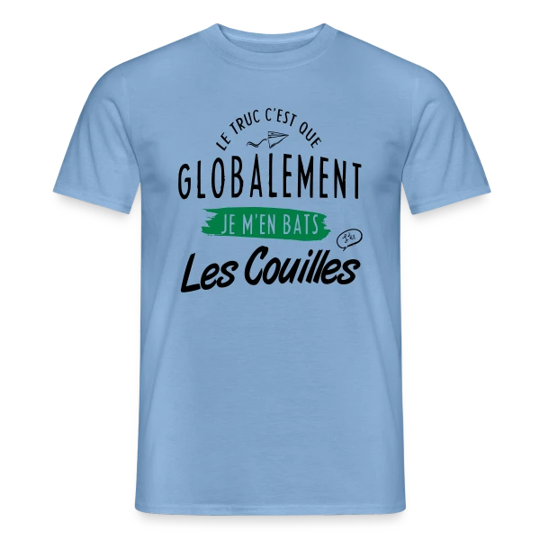 J'm'en Fous Totalement sur T-shirt homme