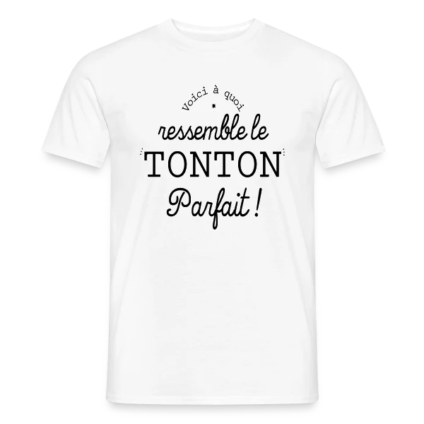 Maquette de T-shirt homme « Tonton Parfait Rétro - L'Élégance Vintage » à personnaliser