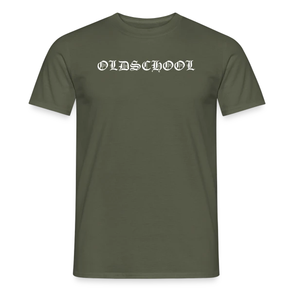 Maquette de T-shirt homme « Inscription Oldschool Simple » à personnaliser