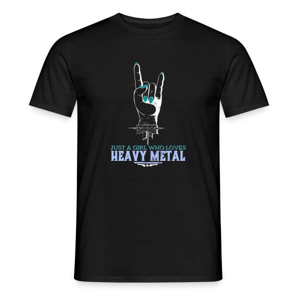 Maquette de T-shirt Homme « Passion Heavy Metal » à personnaliser