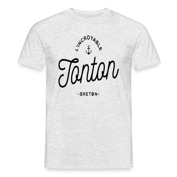 Maquette de T-shirt homme « L'Incroyable Tonton Breton » à personnaliser