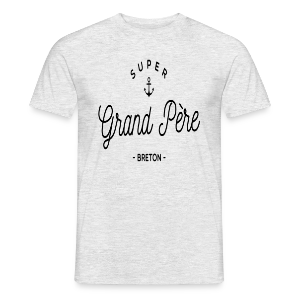 Maquette de T-shirt homme « 'Super Grand-Père Breton' - Fierté Familiale et Régionale » à personnaliser