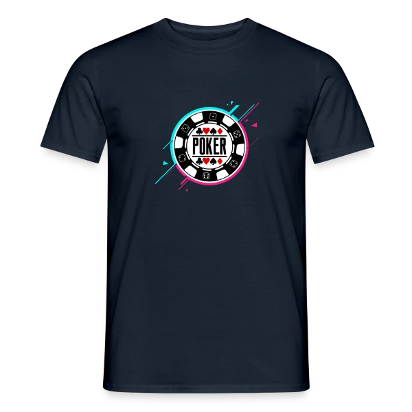 Maquette de T-shirt homme « Poker: Personne ne se soucie de ce que tu as couché! » à personnaliser