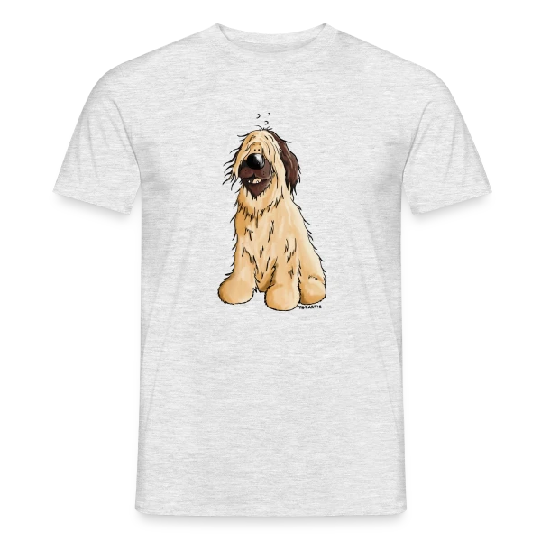 Maquette de T-shirt homme « Briard Chien de Berger - Style Cartoon » à personnaliser