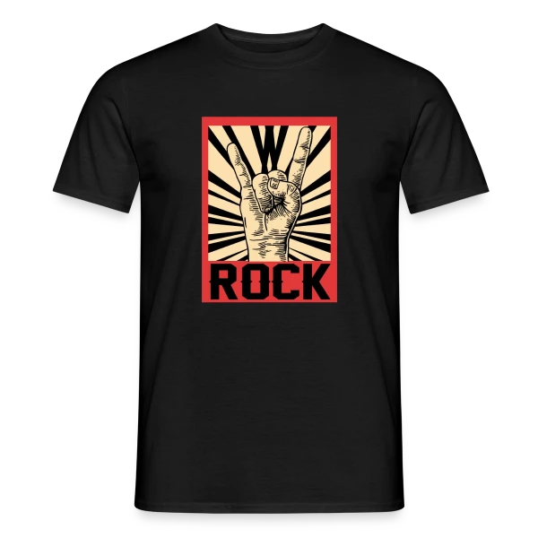 Maquette de T-shirt homme « Simplement Rock » à personnaliser