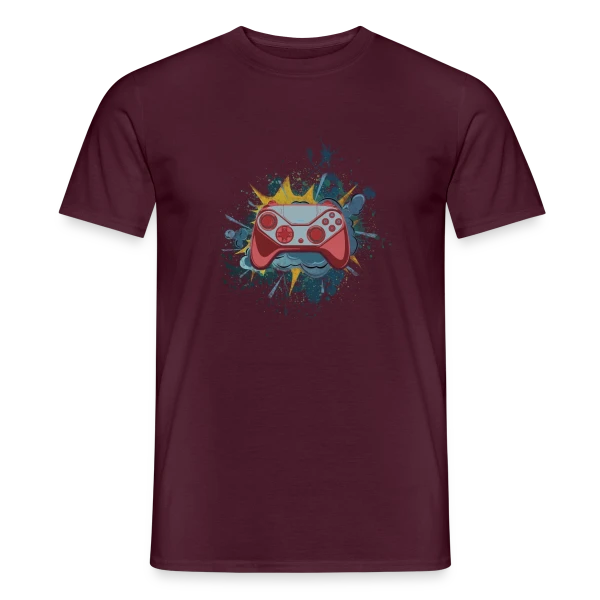 Maquette de T-shirt homme « Fan de Gaming » à personnaliser