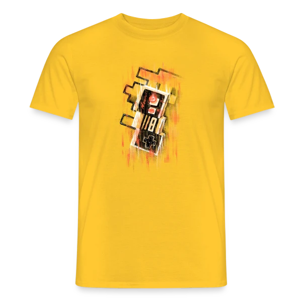 Maquette de T-shirt homme « Manette Rétro Floue NES » à personnaliser
