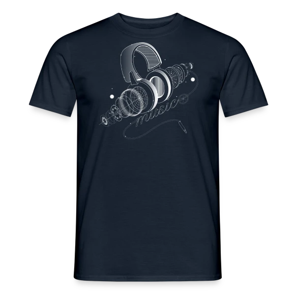Maquette de T-shirt Homme - Casque Audio Déconstruit à personnaliser