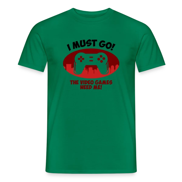 Maquette de T-shirt homme « Totalement Gaming ! » à personnaliser