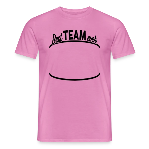 Maquette de T-shirt homme « Personnalisable Best Team Ever - Votre Équipe » à personnaliser