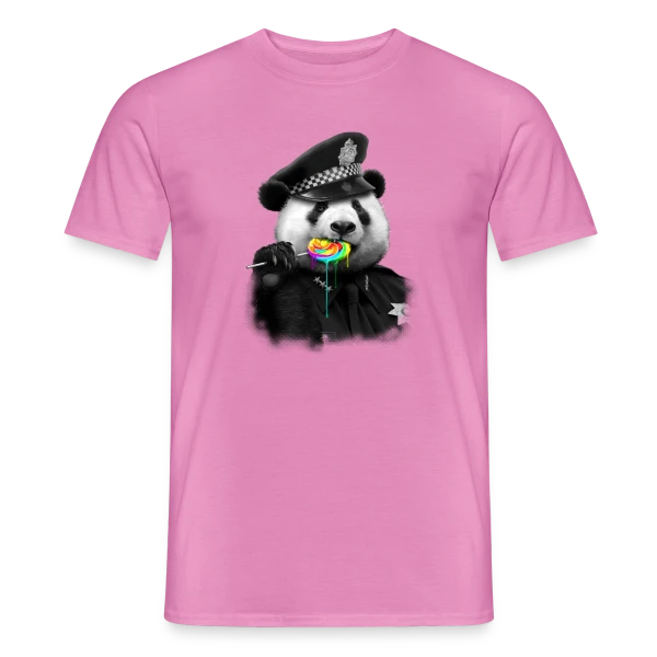 Maquette de T-shirt homme « Panda Gourmand : Sucette Addict » à personnaliser