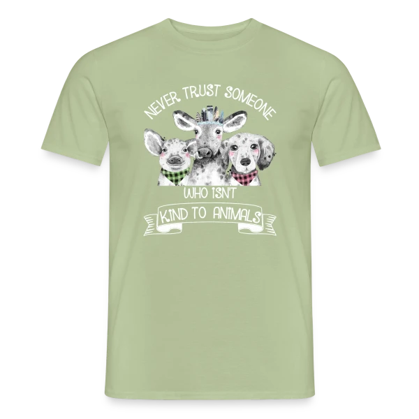 Maquette de T-shirt homme « Trio Animalier Adorable » à personnaliser