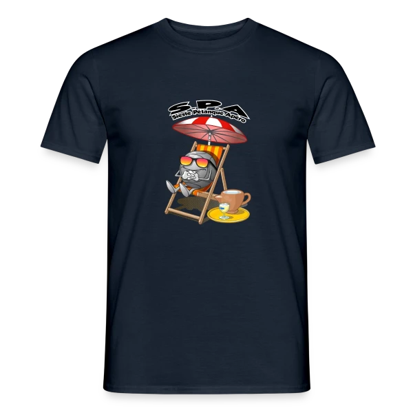 Maquette de T-shirt homme « Trio Gagnant : Sieste, Pétanque, Apéro » à personnaliser