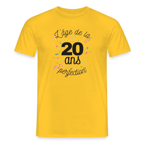 20 Ans : L'Âge de la Perfection sur T-shirt homme