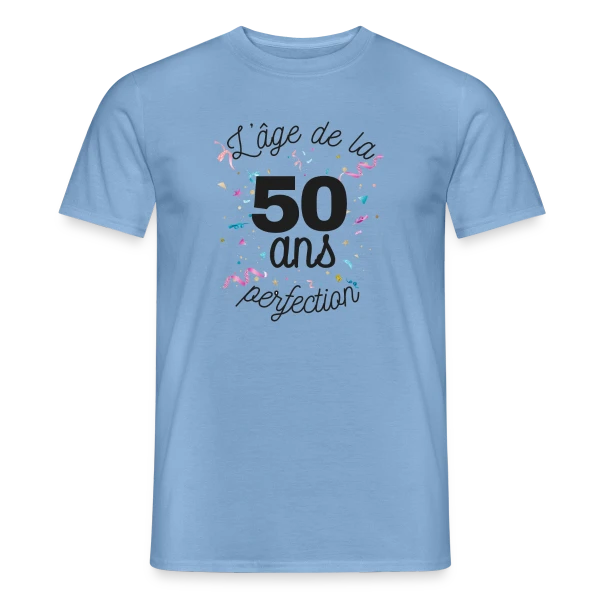 50 ans : L'Âge de la Perfection sur T-shirt homme
