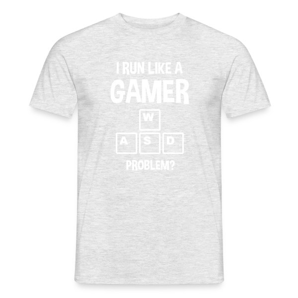 Maquette de T-shirt homme « Gamer Humour : 'Je Cours Comme un Gamer' » à personnaliser