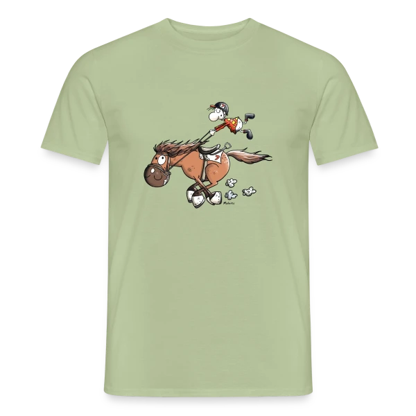 Maquette de T-shirt homme « Galop Sauvage » à personnaliser
