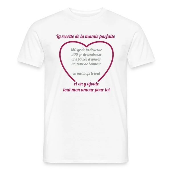 La Recette Parfaite de Mamie sur T-shirt homme
