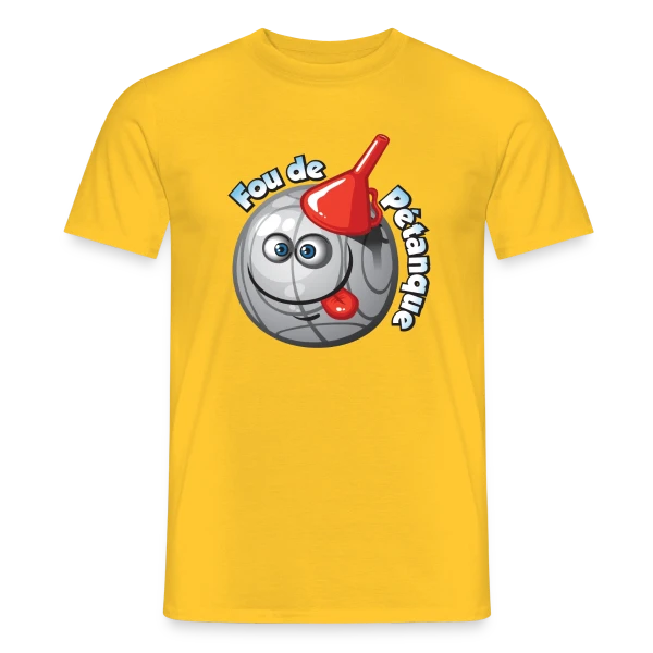 Maquette de T-shirt homme « Passion Pétanque » à personnaliser