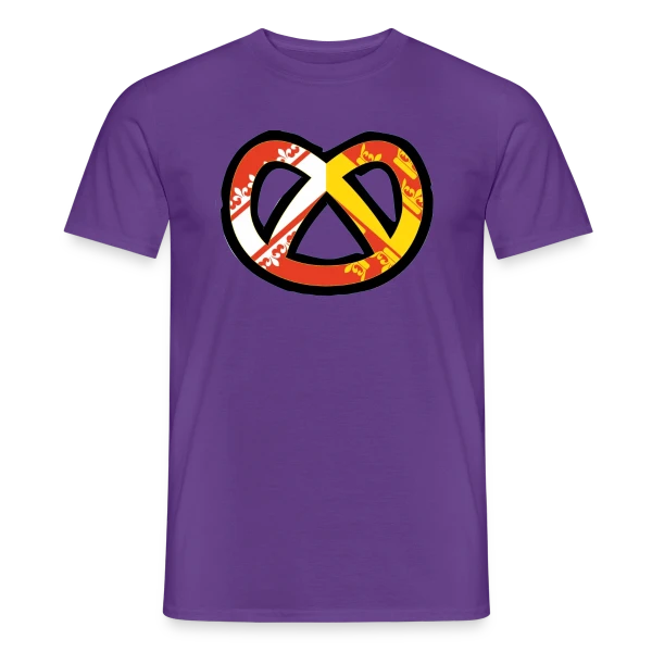 Humour Logo Bretzel Alsace sur T-shirt homme