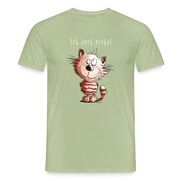 Maquette de T-shirt homme « Pas moi, la chatte coquine - T-shirt humour félin » à personnaliser