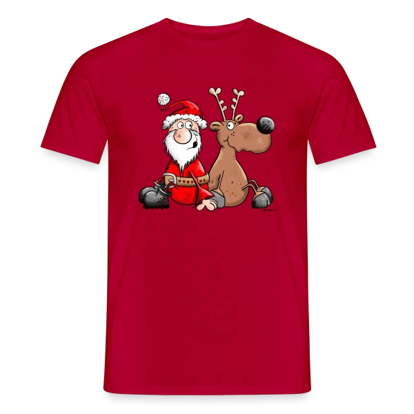 Maquette de T-shirt homme « Le Dream Team de Noël - Esprit Festif » à personnaliser