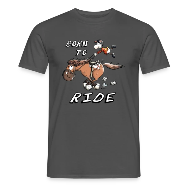 Maquette de T-shirt homme « Né Pour Rouler » à personnaliser
