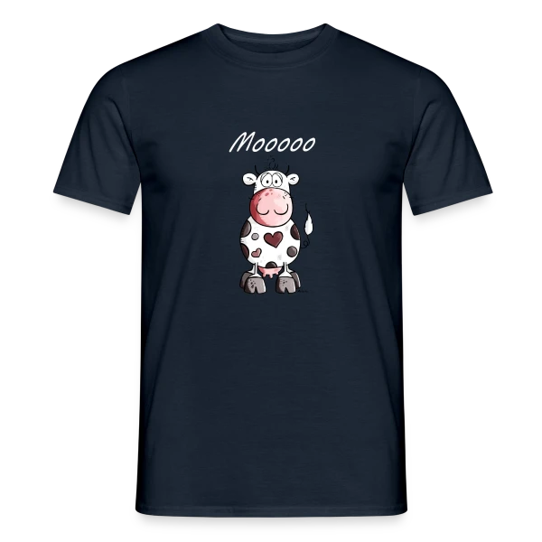 Mooo la Vache Rigolote sur T-shirt homme