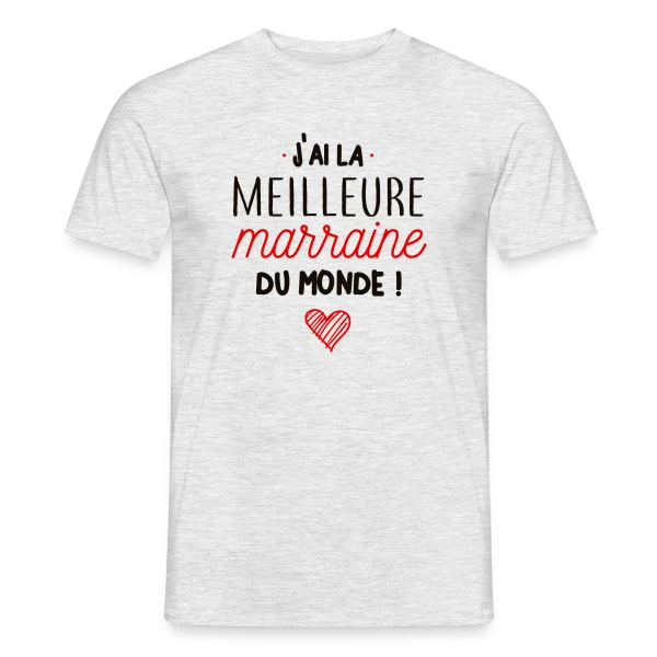 Maquette de T-shirt homme « Ma Marraine, la Meilleure du Monde » à personnaliser