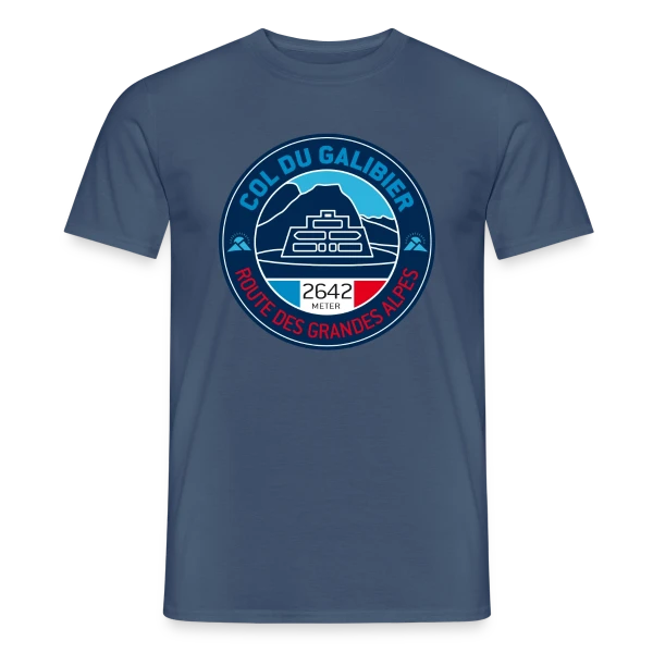 Maquette de T-shirt homme « Col du Galibier - Le Sommet Mythique » à personnaliser