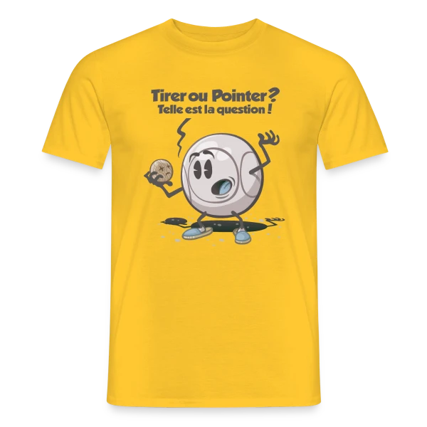 Pétanque : Tirer ou pointer ? sur T-shirt homme