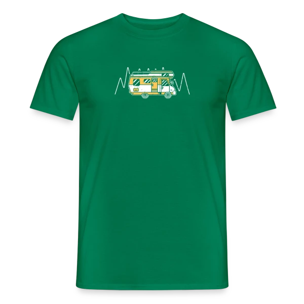 Maquette de T-shirt homme « Esprit Camping et Aventure » à personnaliser