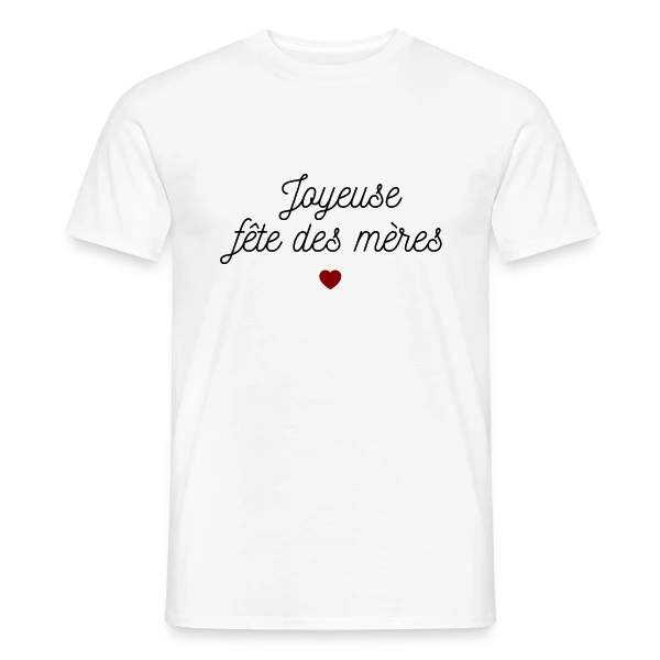 Maquette de T-shirt homme « Maman Chérie : Joyeuse Fête des Mères » à personnaliser