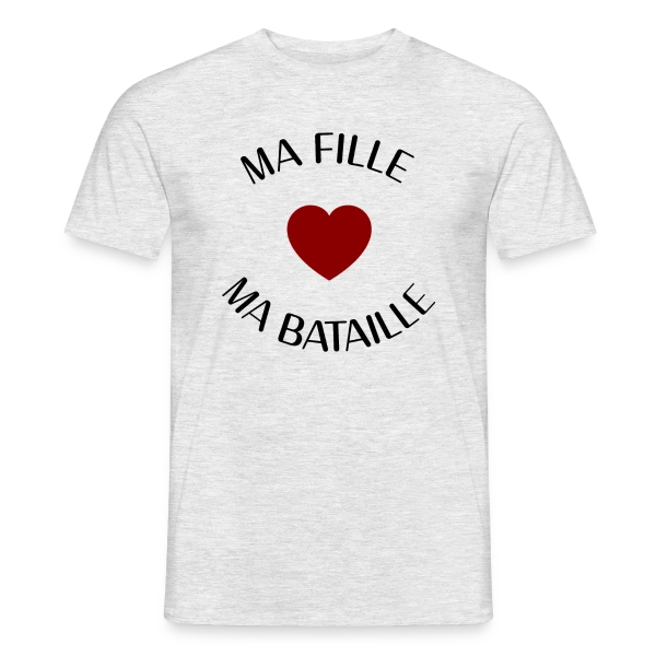 Maquette de T-shirt homme « Ma fille, ma bataille : Mon Amour Éternel » à personnaliser
