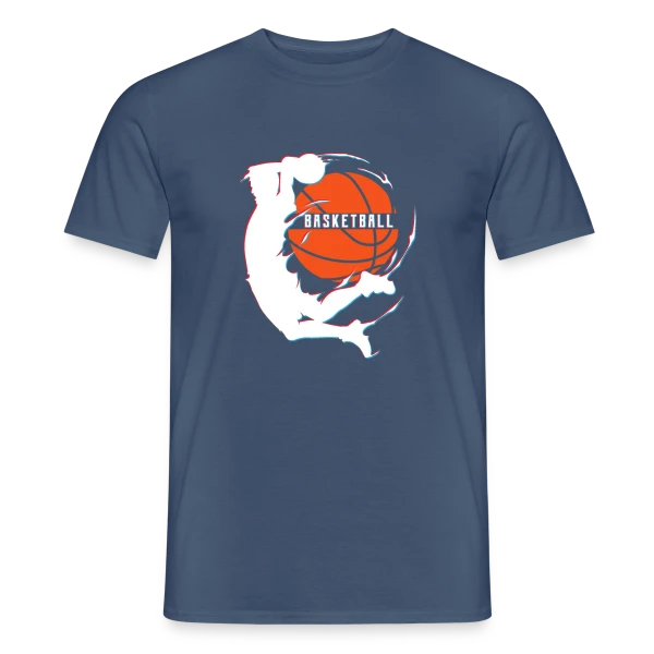 Maquette de T-shirt homme « Essentiel Fan de Basketball » à personnaliser