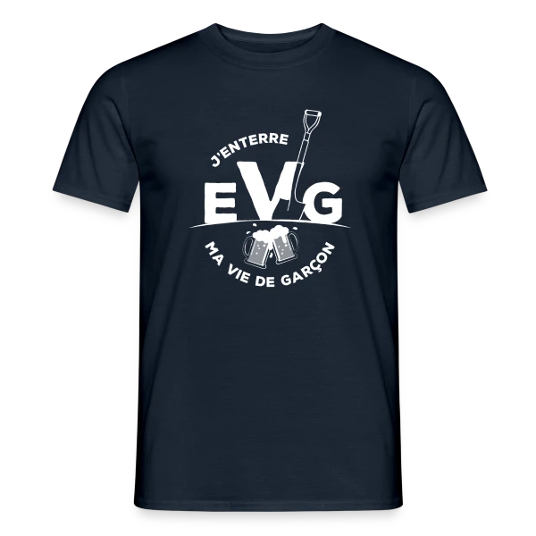 Maquette de T-shirt homme « EVG Futur Marié » à personnaliser