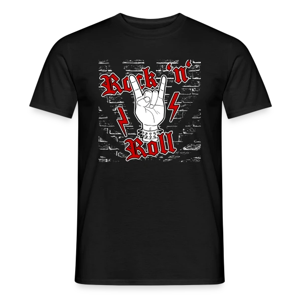 Maquette de T-shirt homme « Authentique Rock 'n' Roll » à personnaliser